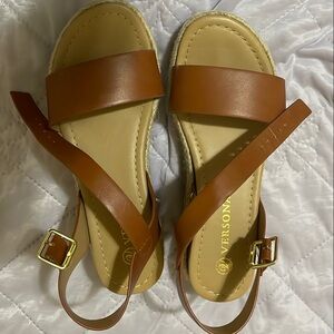 Versona Brown Espadrilles with Leather Straps